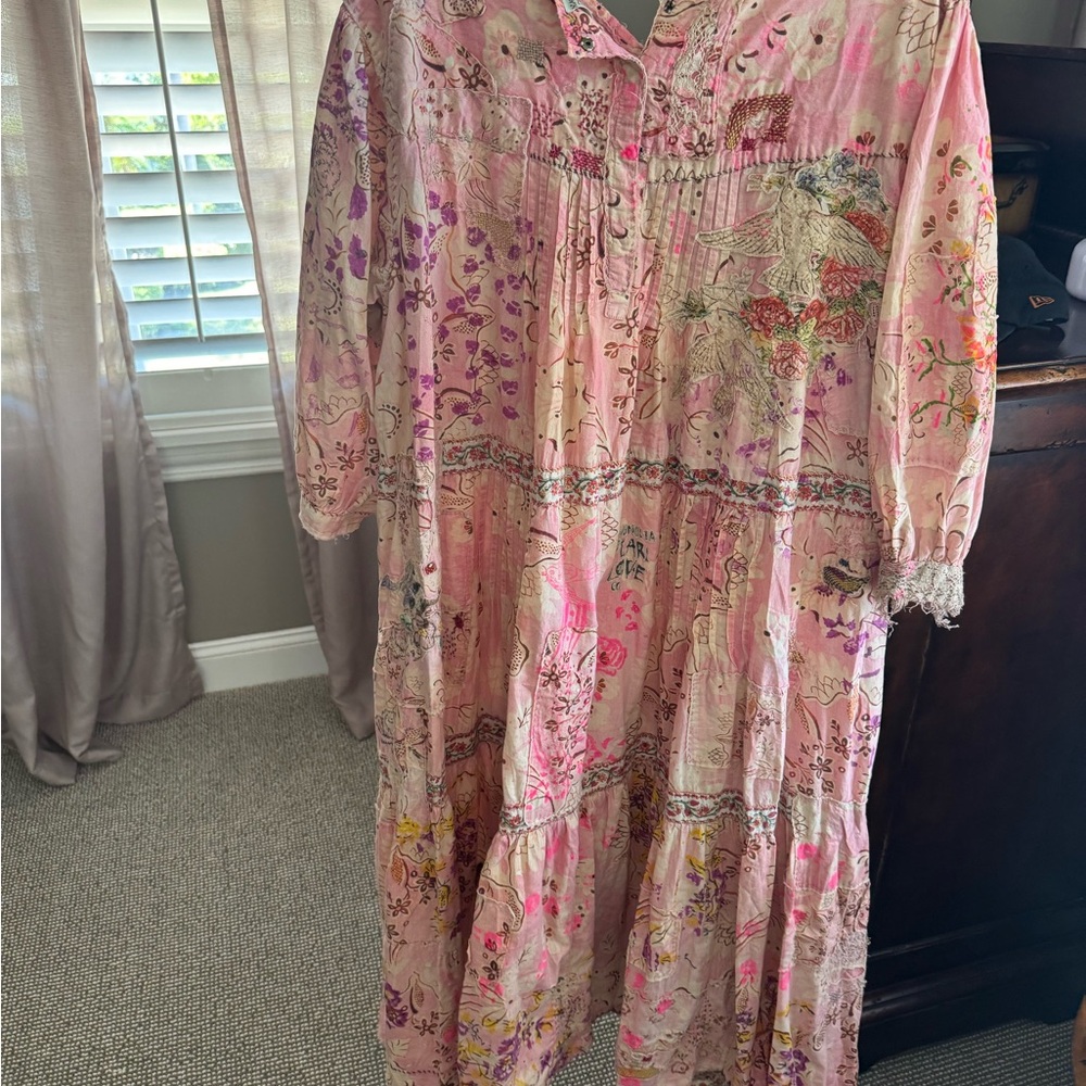 Magnolia Pearl Pink Floral Long Sleeve Dress